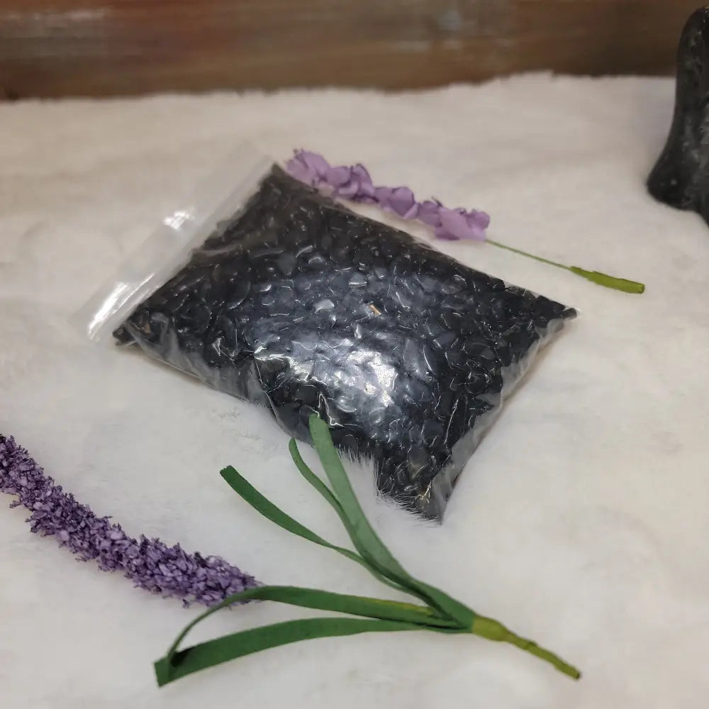 Water Bottle Chip Refill - Black Obsidian Chips - Crystal Water Bottles