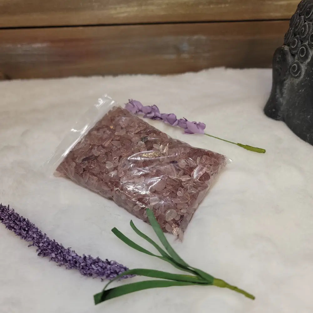 Water Bottle Chip Refill - Strawberry Qtz Chips - Crystal Water Bottles