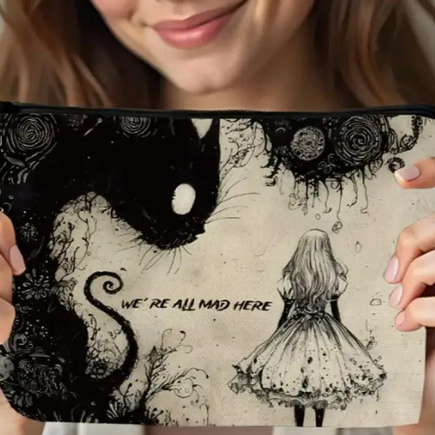 😺🎩’We’re All Mad Here’ Bag (8.66 x 6.3 in) – Wonderland Whimsy Quirky Style and Everyday Magic! ✨ - Bags Pouches & Totes