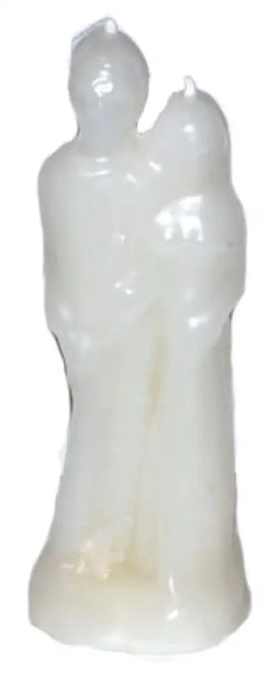 🤍✨ White Marriage Figure Candle (6.5’’) – Purity Unity and Sacred Blessings for Marriage Rituals! 💍 - Candles &