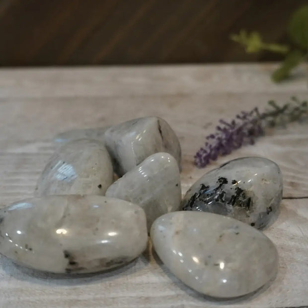 White Rainbow Moonstone Tumble - Tumbles