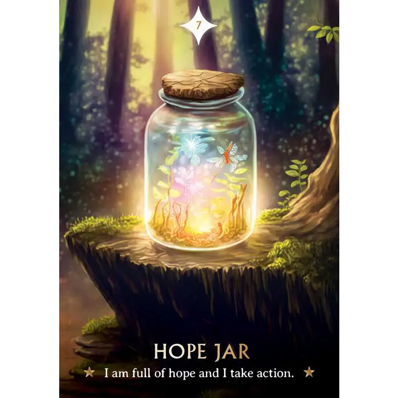 Wishcraft Oracle deck by Stacey Demarco, featuring whimsical illustrated cards and a 48-page guidebook, displayed on a white background.