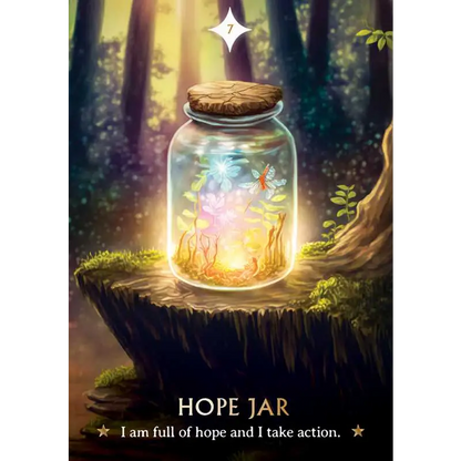 Wishcraft Oracle deck by Stacey Demarco, featuring whimsical illustrated cards and a 48-page guidebook, displayed on a white background.