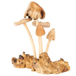 🍄✨ Wooden 5 Mushrooms Home Decor Carving – Enchanting Woodland Energy and Whimsical Style! 🌿 - Statues