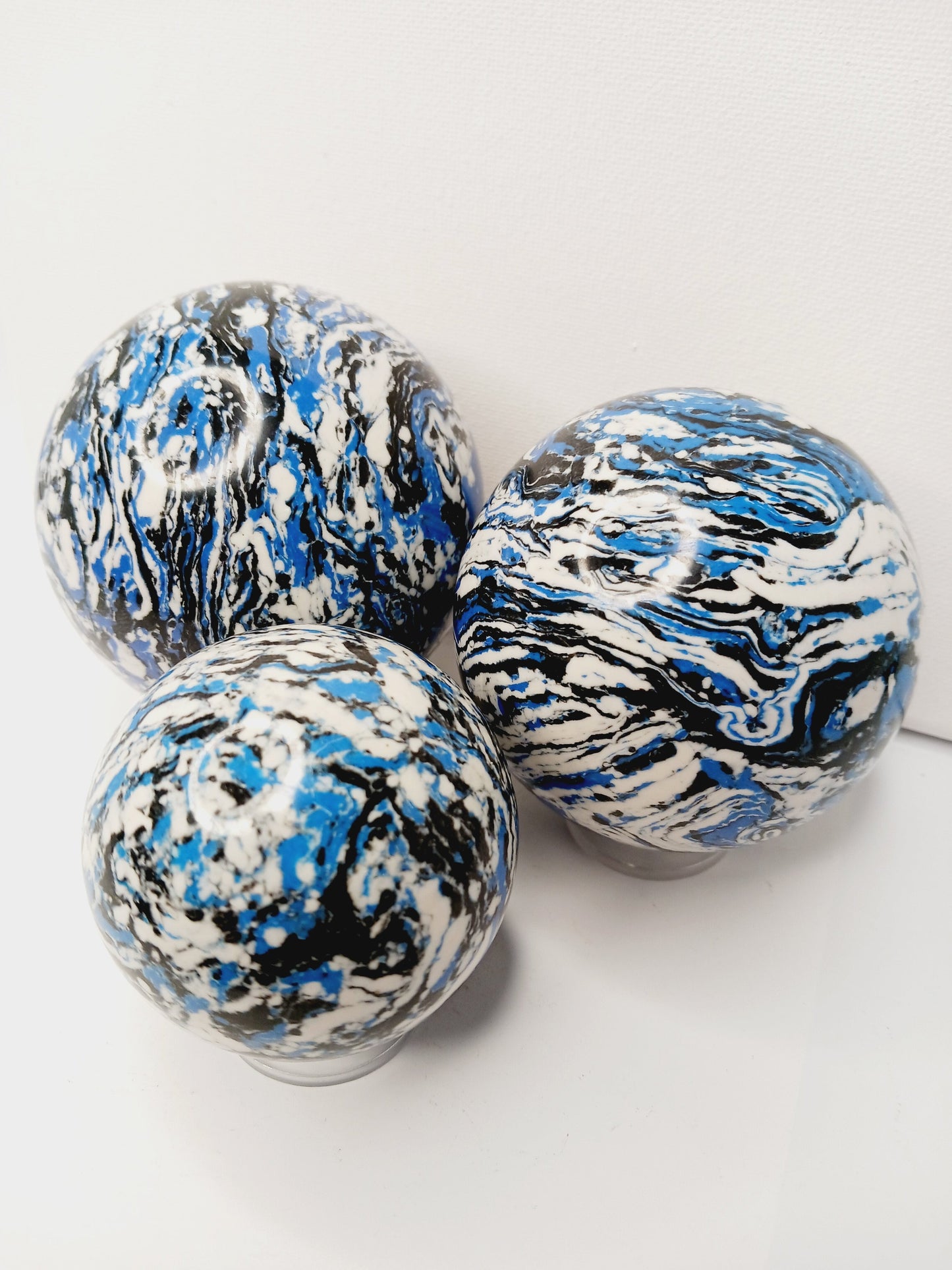 🌊💙 Zebra Blue Jasper Spheres – Tranquility Balance and Gorgeous Blue Energy! ✨