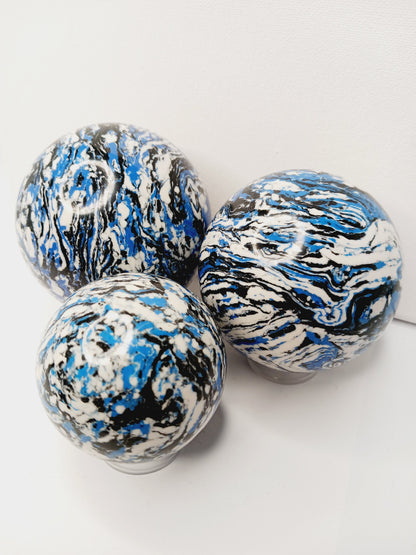 🌊💙 Zebra Blue Jasper Spheres – Tranquility Balance and Gorgeous Blue Energy! ✨