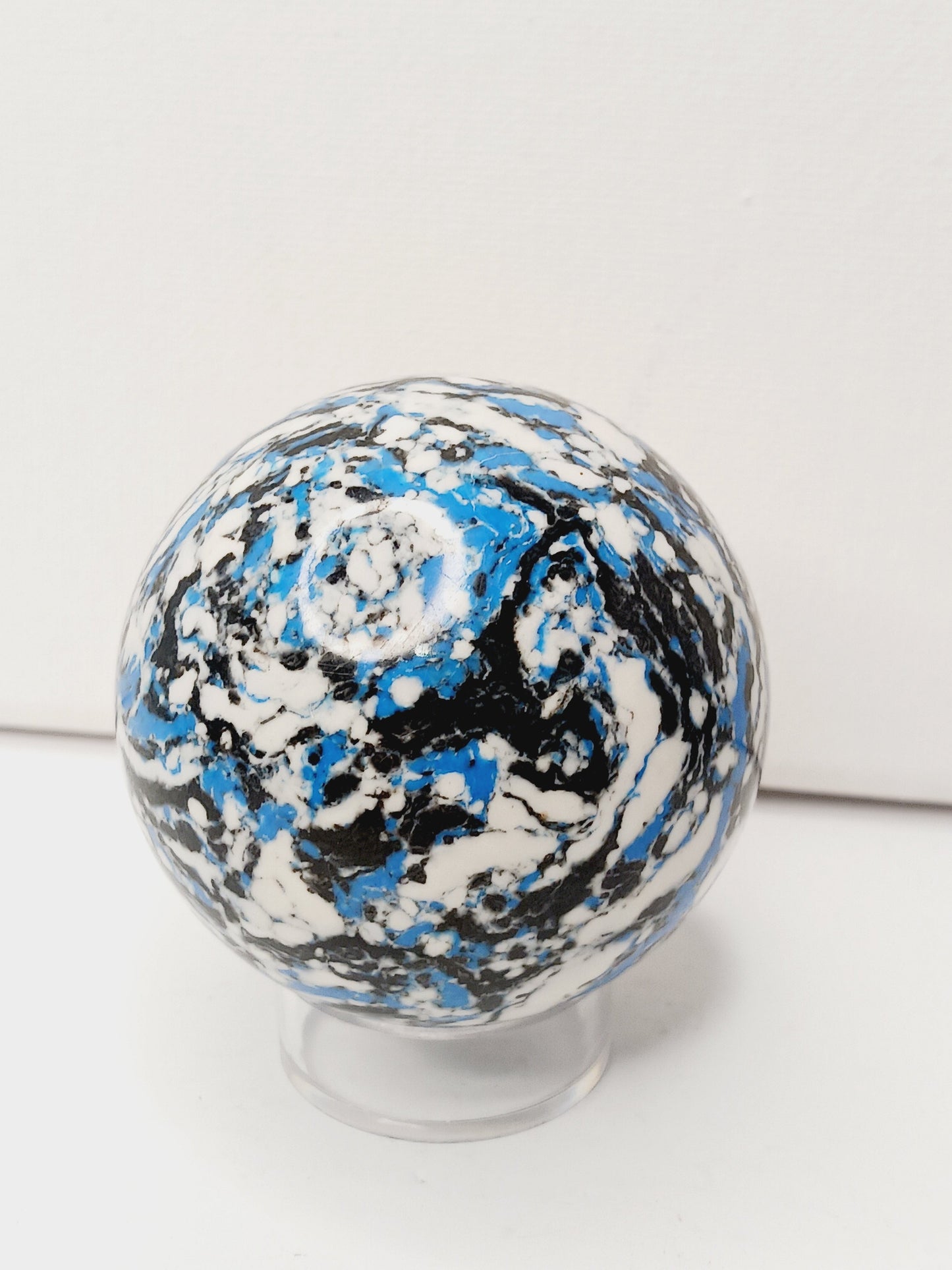 🌊💙 Zebra Blue Jasper Spheres – Tranquility Balance and Gorgeous Blue Energy! ✨ 3 2.25’’