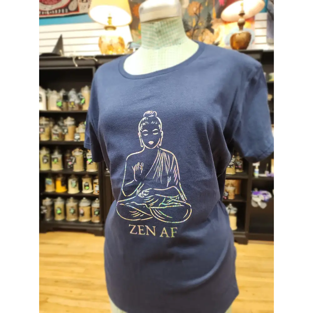 Zen AF T-Shirt – Chill Vibes Only 🧘♀️✨ - Blue / 2Xlarge - Clothing & Apparel