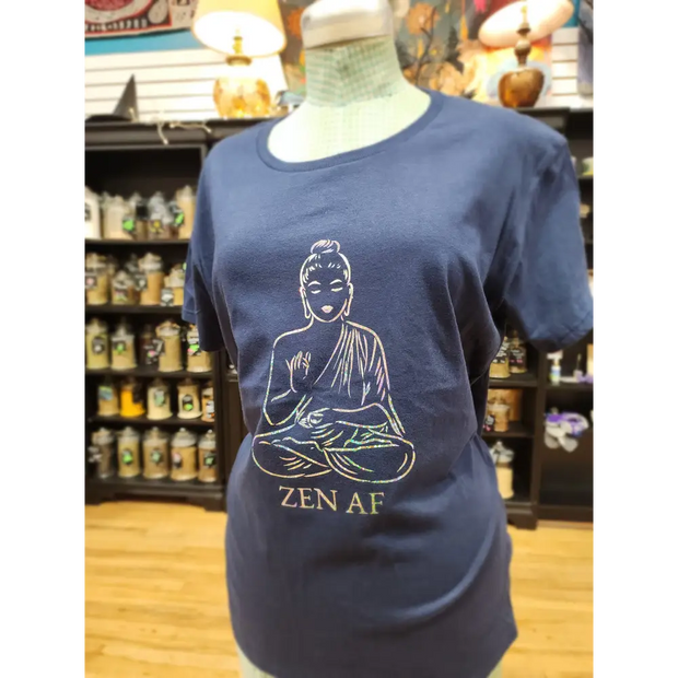 Zen AF T-Shirt – Chill Vibes Only 🧘♀️✨ - Blue / 2Xlarge - Clothing & Apparel
