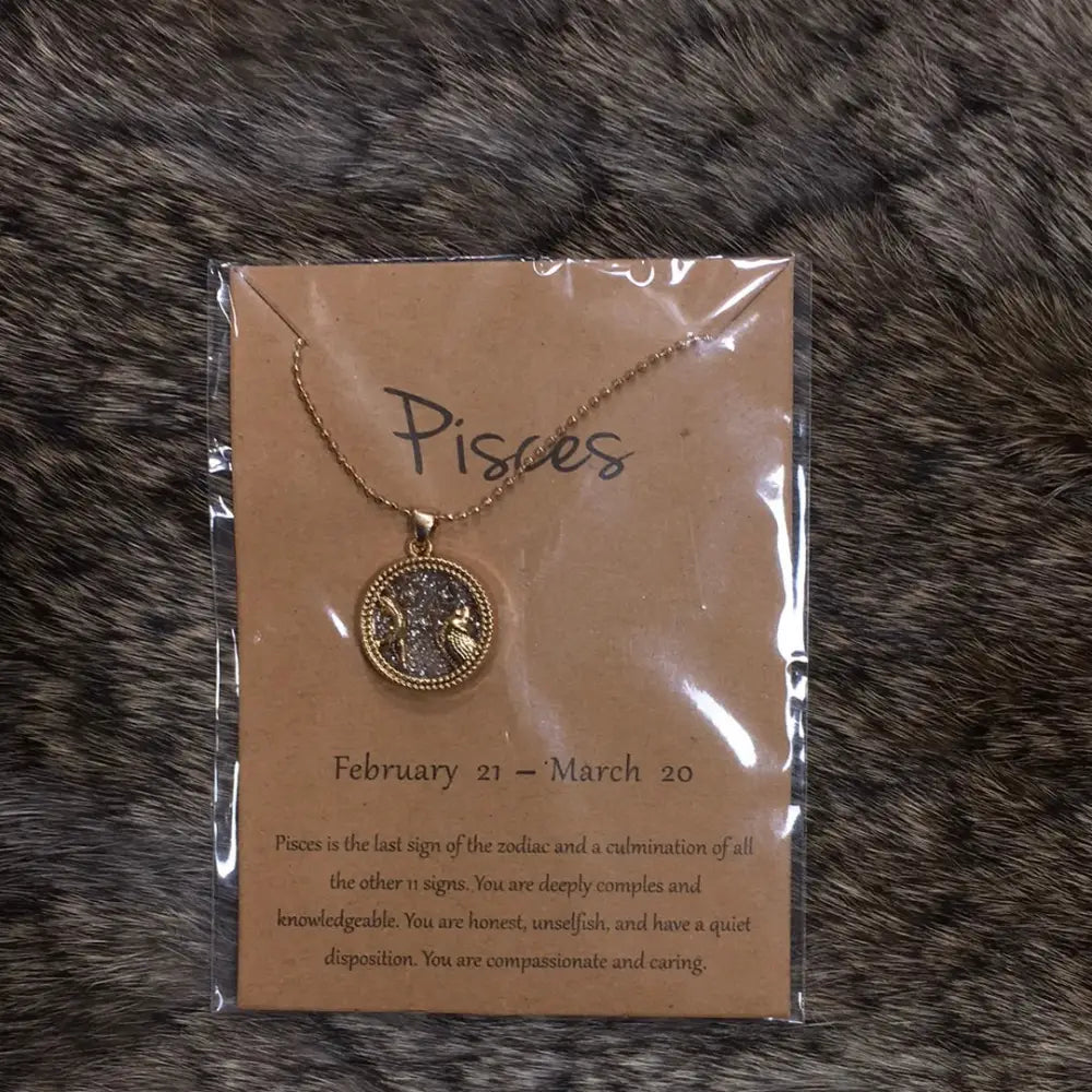 Zodiac Necklaces #1 - Pisces - Clear - Jewelry
