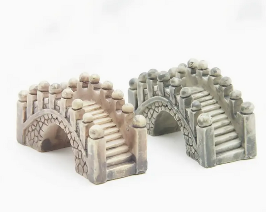 🌉✨ Bridge for Fairy Garden (2" Resin, Two Colors) – Magical Crossings &amp; Fairyland Adventures! 🧚♀️🌿